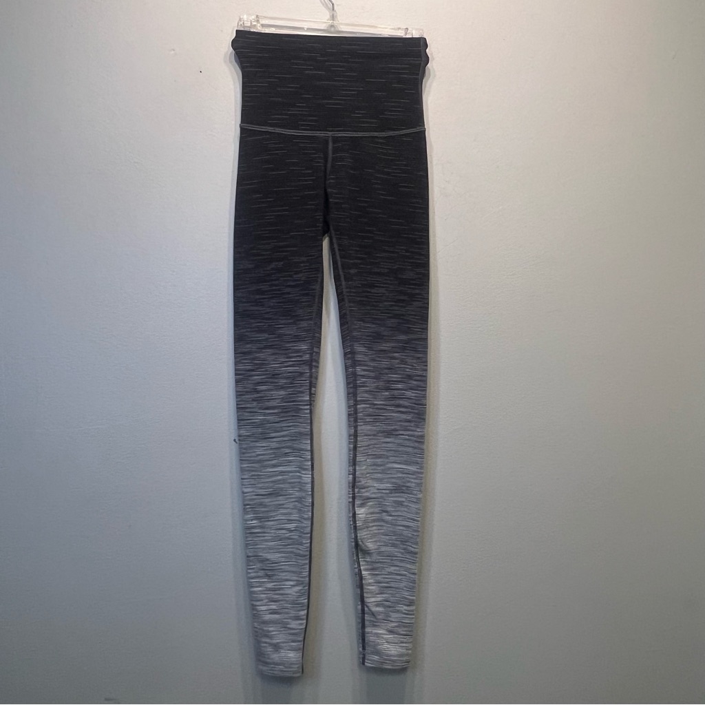 Lululemon Wunder Under High Rise Ombr Space Dye Black Leggings Women Size 4